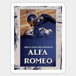 Alfa Romeo Vintage Poster Distressed type 2 Sticker